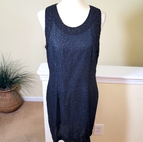 Vtg. Laurence Kazar Silk Chiffon Dress - Picture 3 of 8